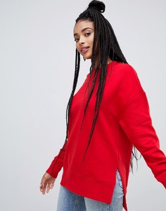 Oversize-свитшот с асимметричным краем Monki - Красный