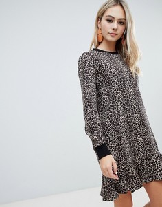 Платье-свитер с леопардовым принтом Soaked In Luxury - Мульти