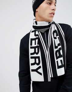 Черный шарф с логотипом Fred Perry - Черный