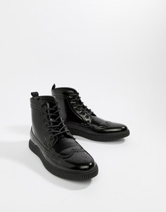 Черные ботинки-криперы из искусственной кожи ASOS DESIGN - Черный