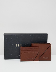 Подарочный набор с бумажником и визитницей Ted Baker Piaza - Коричневый