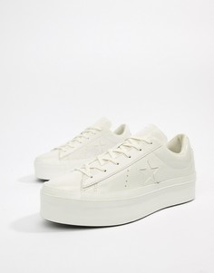 Белые кроссовки на платформе Converse One Star - Белый