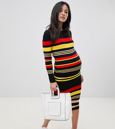 Трикотажное платье в рубчик ASOS DESIGN Мaternity - Мульти