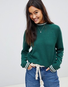 Укороченный джемпер с высоким воротом Hollister - Зеленый