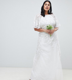 Свадебное платье с цветочной аппликацией ASOS EDITION Curve - Кремовый