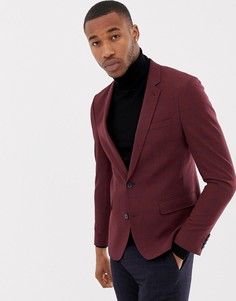 Супероблегающий блейзер в клетку ASOS DESIGN - Красный