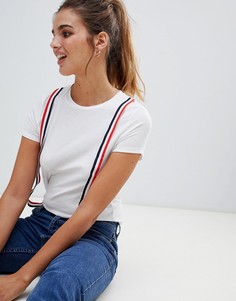 Футболка с отделкой лентой Brave Soul - Белый