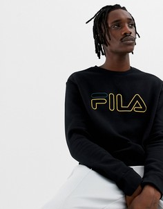 Черный свитшот с логотипом Fila Black Line Basil - Черный