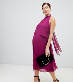 Платье миди с лямкой через шею ASOS DESIGN Maternity - Красный
