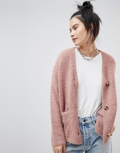 Розовый кардиган на пуговицах Pull&Bear - Розовый