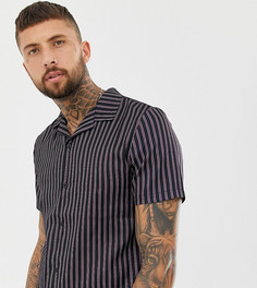 Свободная рубашка в полоску с отложным воротником Mauvais - Темно-синий