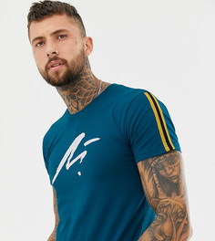 Обтягивающая футболка с логотипом и отделкой лентой Mauvais - Синий