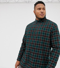Зеленая рубашка в клетку River Island Big & Tall - Зеленый