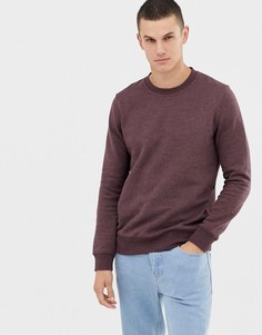 Бордовый меланжевый свитшот Burton Menswear - Красный