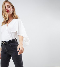 Белое боди в стиле кейп Boohoo Petite - Белый