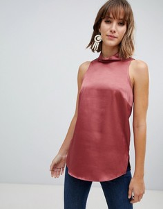 Атласная блузка медного цвета River Island - Медный
