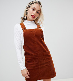 Вельветовое платье-сарафан New Look Petite - Рыжий