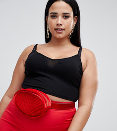 Красная бархатная сумка-кошелек на пояс Boohoo Plus - Красный