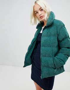 Вельветовая дутая куртка Daisy Street - Зеленый