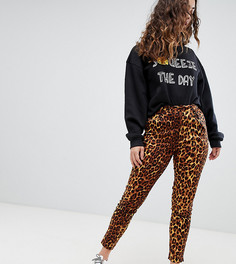 Брюки с леопардовым принтом Daisy Street - Коричневый