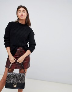 Черный джемпер с высоким воротом Boohoo - Черный