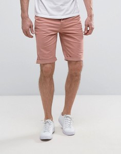 Светло-розовые узкие джинсовые шорты New Look - Розовый