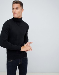Джемпер с отворачивающимся воротом Jack & Jones Premium - Черный