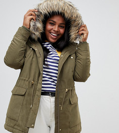 Парка с меховой отделкой Junarose - Зеленый
