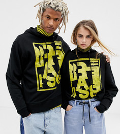 Худи черного цвета с принтом COLLUSION Unisex - Черный