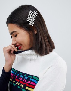 Новогодняя заколка для волос ASOS DESIGN - Серебряный