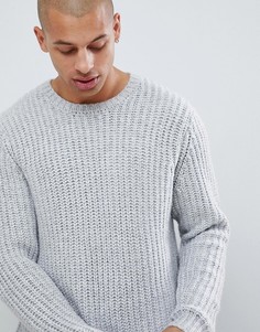 Плотный серый джемпер в рубчик ASOS DESIGN - Серый