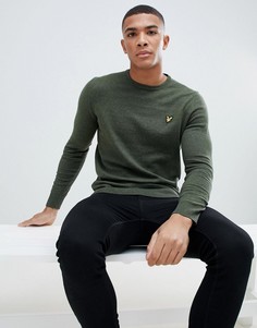 Джемпер из мериносовой шерсти цвета хаки Lyle & Scott - Зеленый