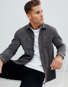 Серая вельветовая рубашка навыпуск на пуговицах Lyle & Scott - Серый
