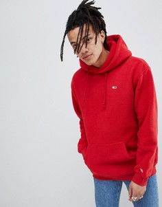 Свободный худи красного цвета с логотипом Tommy Jeans - Красный