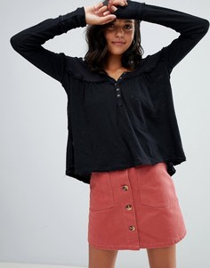 Свободный топ хенли Free People - Черный