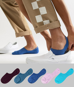 Набор из 5 пар невидимых носков разных цветов ASOS DESIGN - Мульти