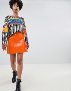 Мини-юбка с молнией Pepe Jeans - Оранжевый