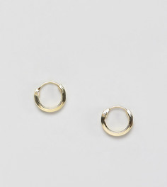 Позолоченные серебряные серьги-кольца Kingsley Ryan - Золотой