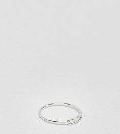 Разомкнутое серебряное кольцо в виде прямоугольника Kingsley Ryan - Серебряный