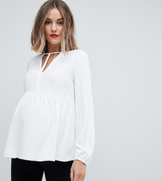 Свободный топ с поясом ASOS DESIGN Maternity - Белый