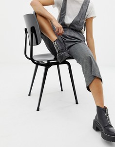 Ботинки на массивной подошве с молнией Pull&Bear - Черный