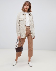 Прямые вельветовые брюки Stradivarius STR - Бежевый