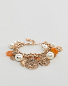 Браслет-цепочка с монетками Stradivarius - Золотой