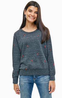 Серый свитшот с декоративной вышивкой Scotch&Soda