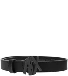 Тонкий ремень черного цвета Armani Exchange
