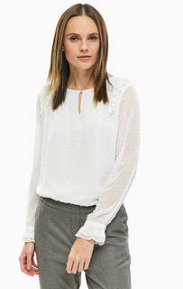 Белая блуза с подкладкой из вискозы S.Oliver