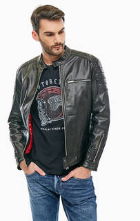 Кожаная куртка с карманами Replay