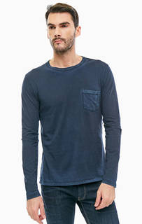 Синяя футболка с нагрудным карманом Replay