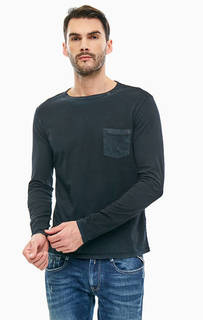 Черная футболка с нагрудным карманом Replay