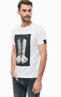 Хлопковая футболка с принтом Replay